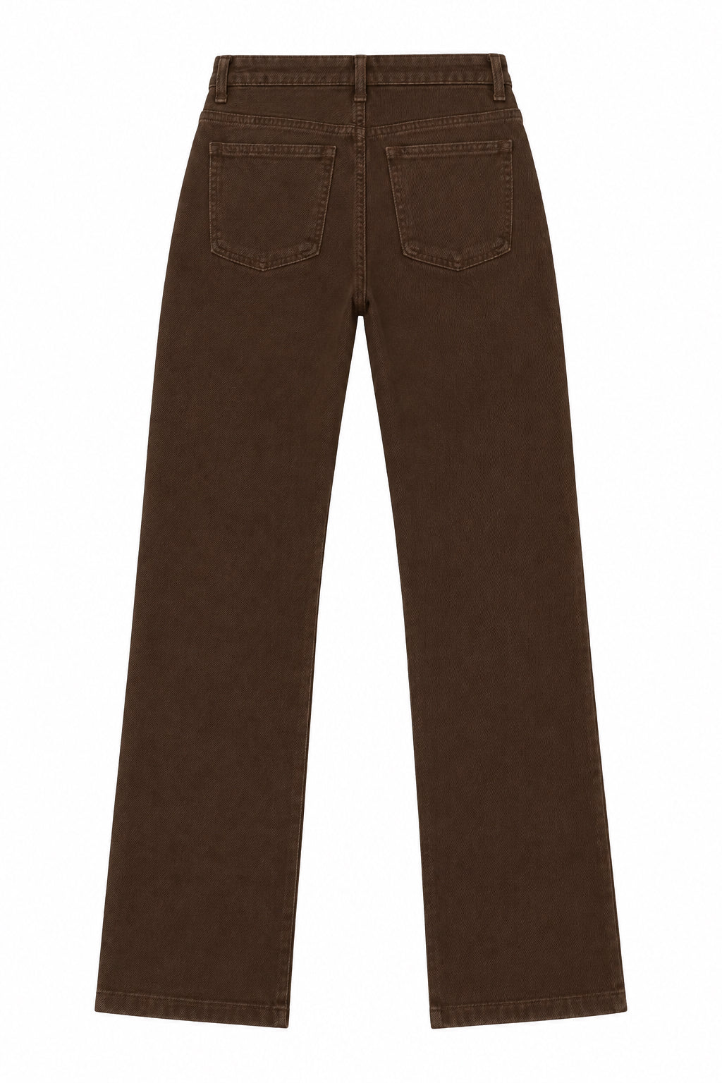 Bruine rechte jeans met zakken