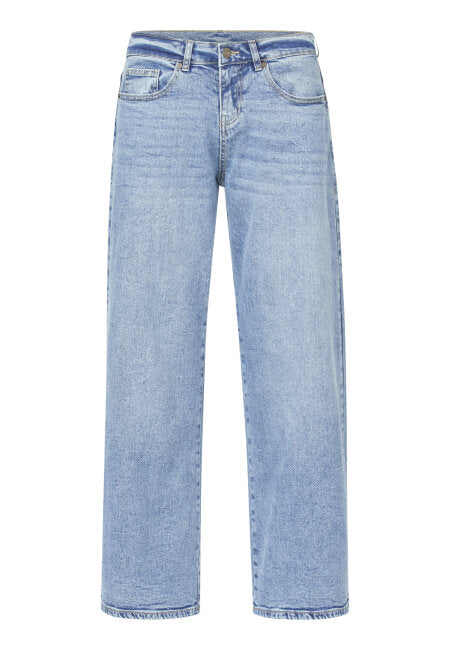 Low rise jeans rechte pijp lichte wassing