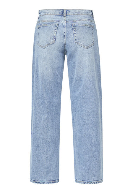 Low rise jeans rechte pijp lichte wassing
