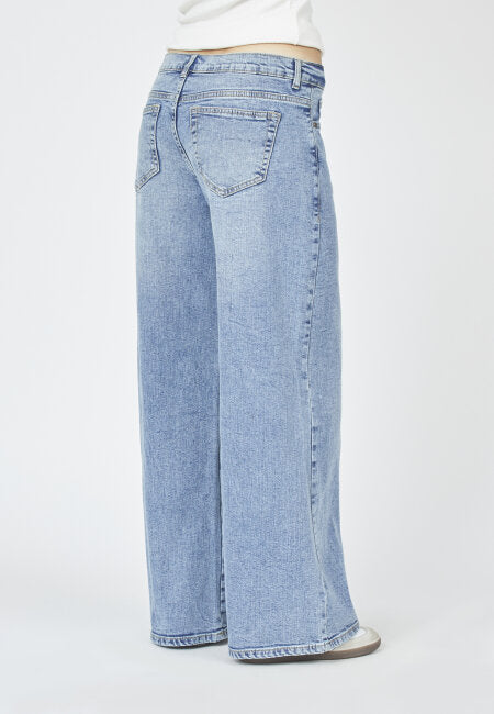 Low rise jeans rechte pijp lichte wassing