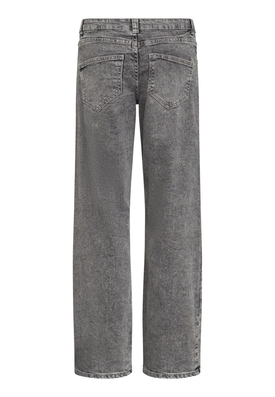 Low rise rechte jeans light grey