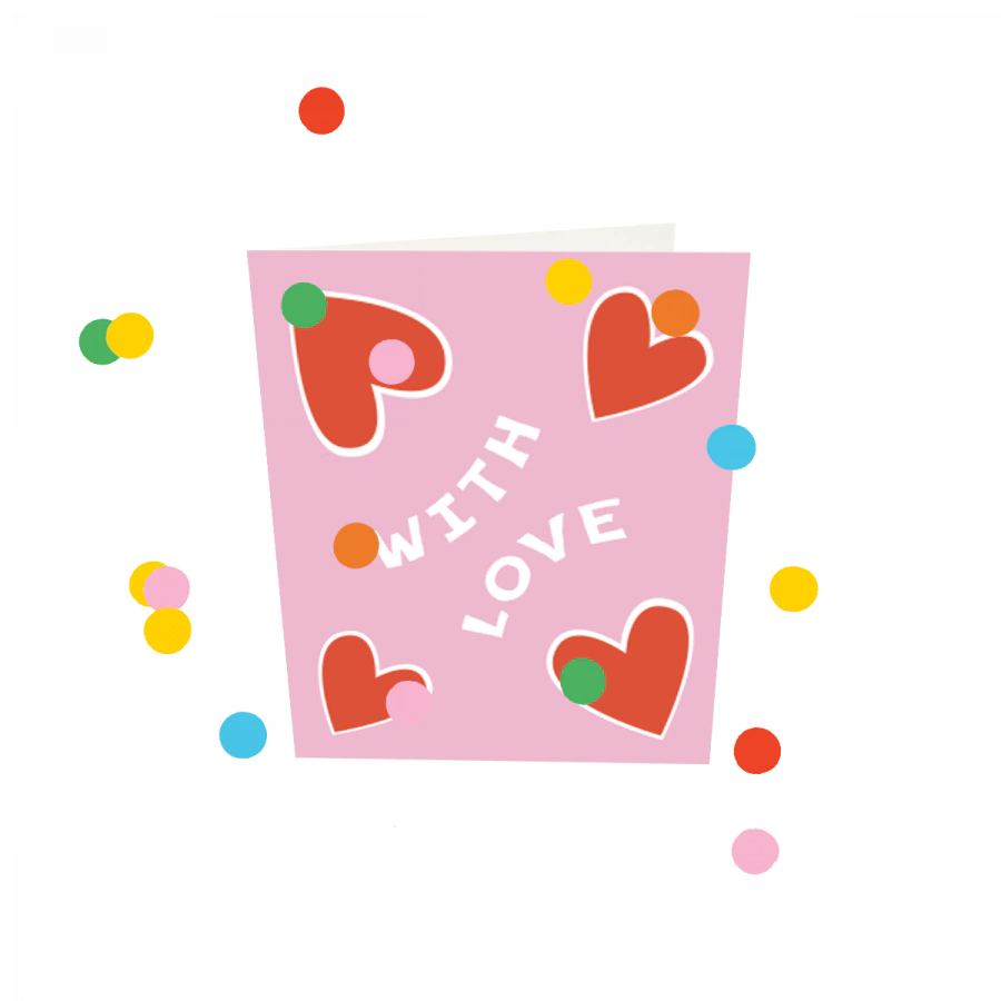Confetti card With Love