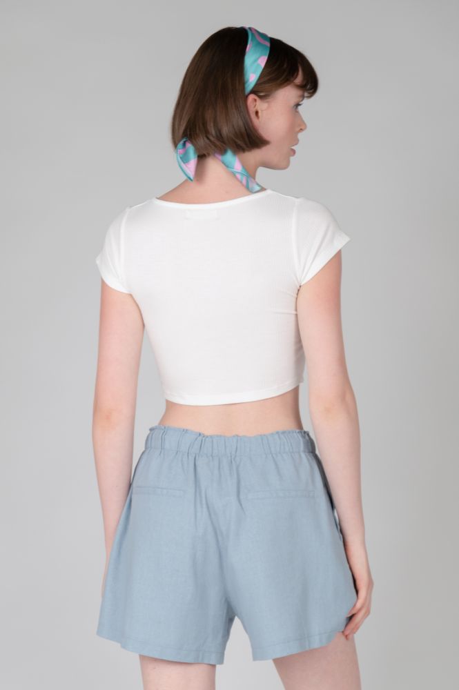 Crop top wit