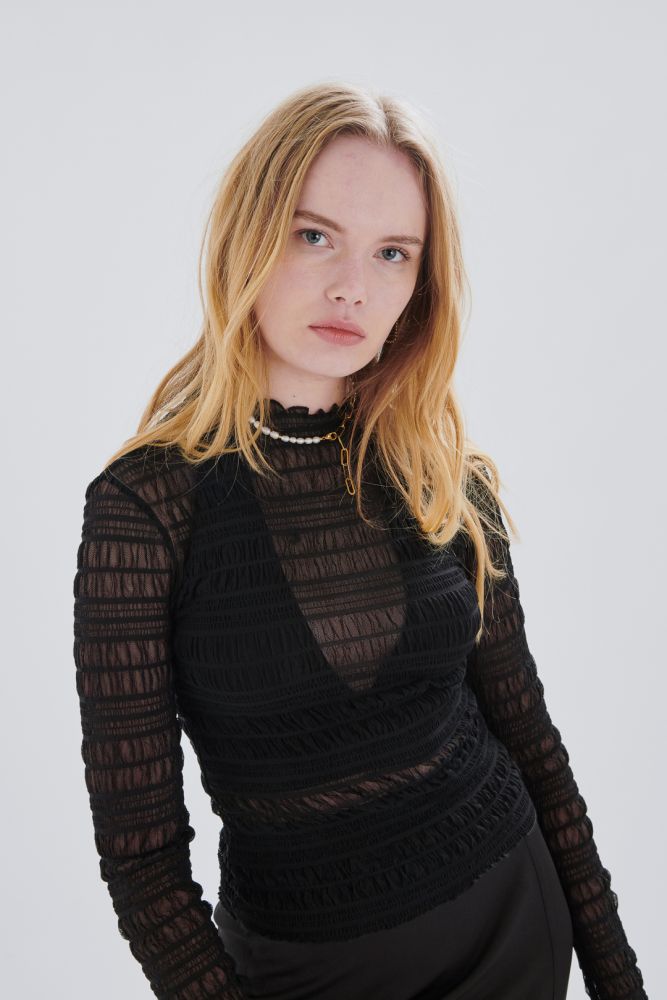 Longsleeve mesh black