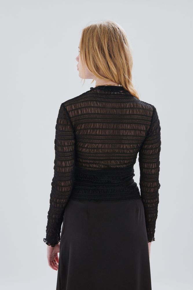 Longsleeve mesh black