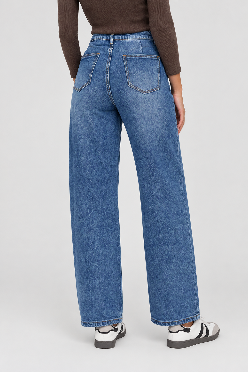 Barrel jeans dark washed blue