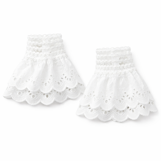 Lace cuffs double wit