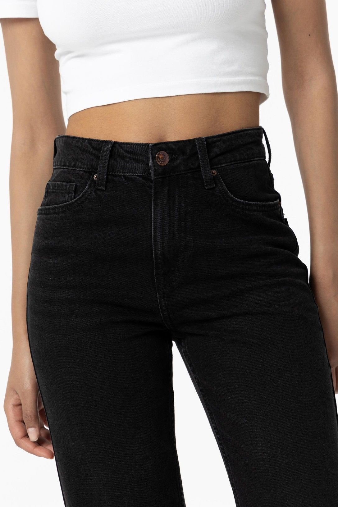 High wasted jeans AMY straight black 57