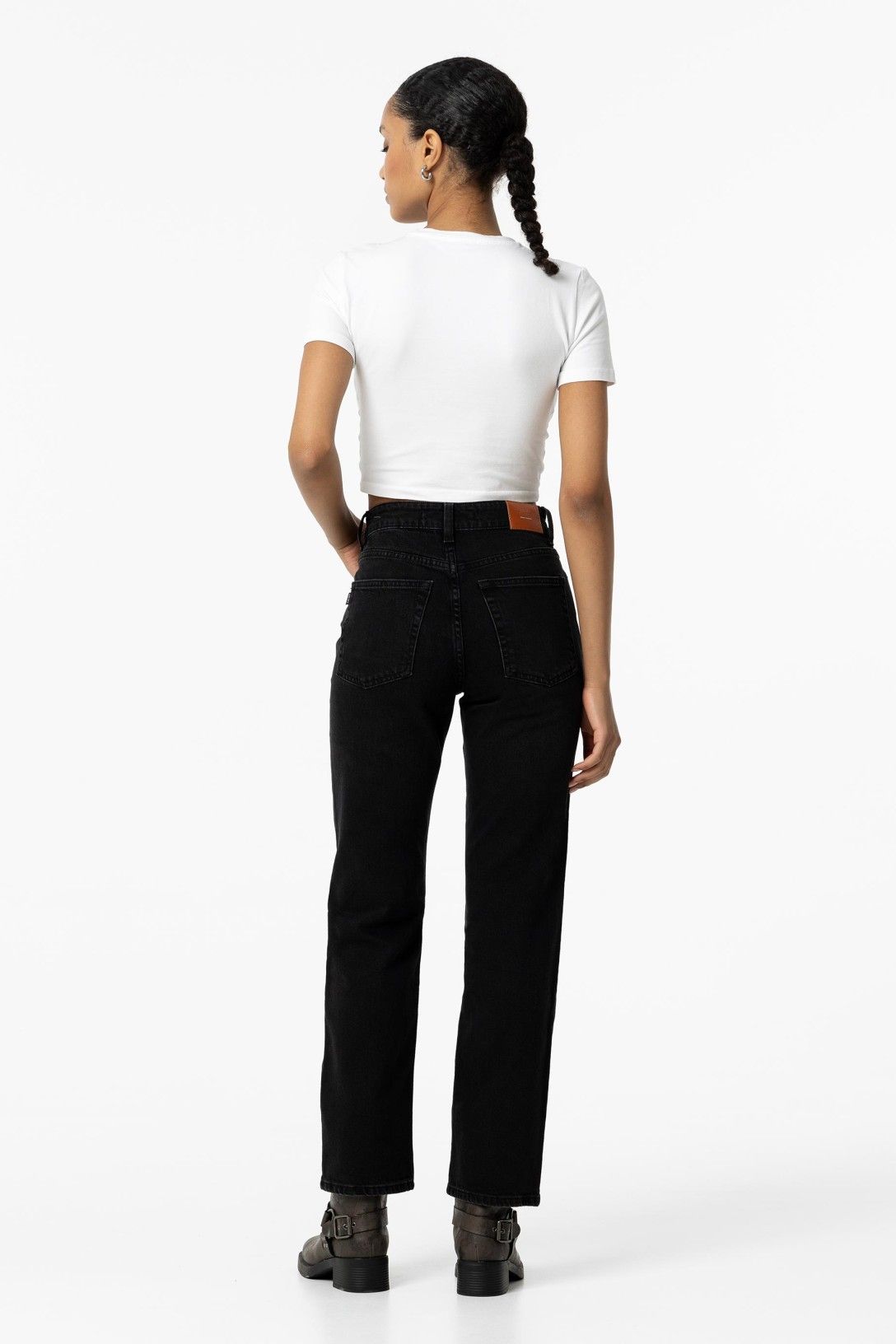High wasted jeans AMY straight black 57