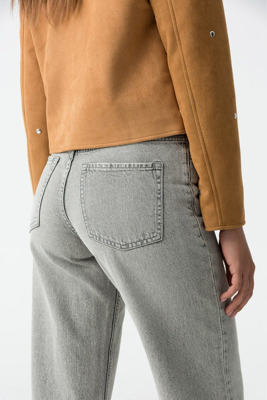 High wasted jeans BONNYE wide leg grey 52