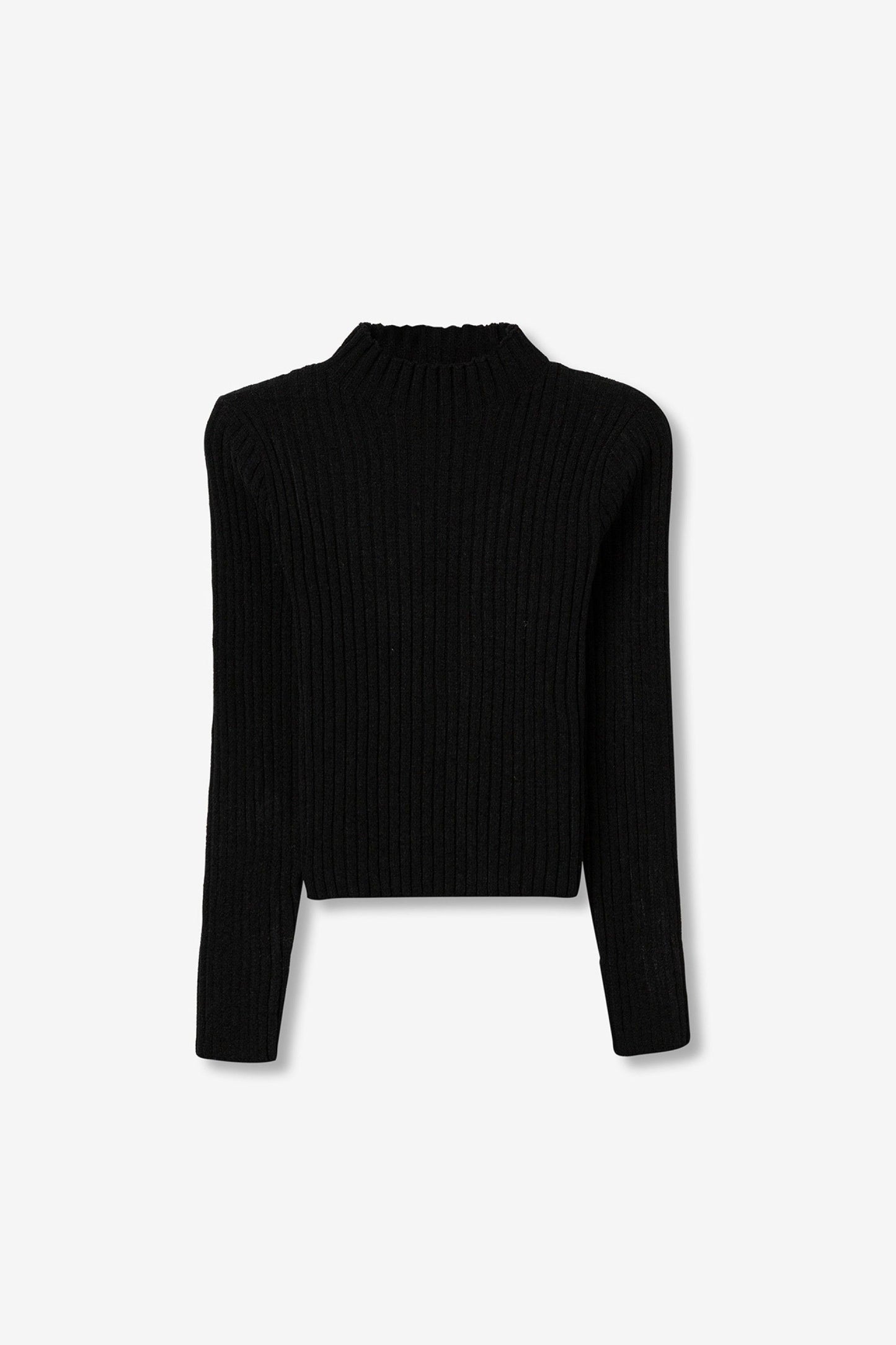 Longsleeve met rib zwart