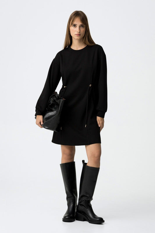 Korte jurk met koorddetail pepper