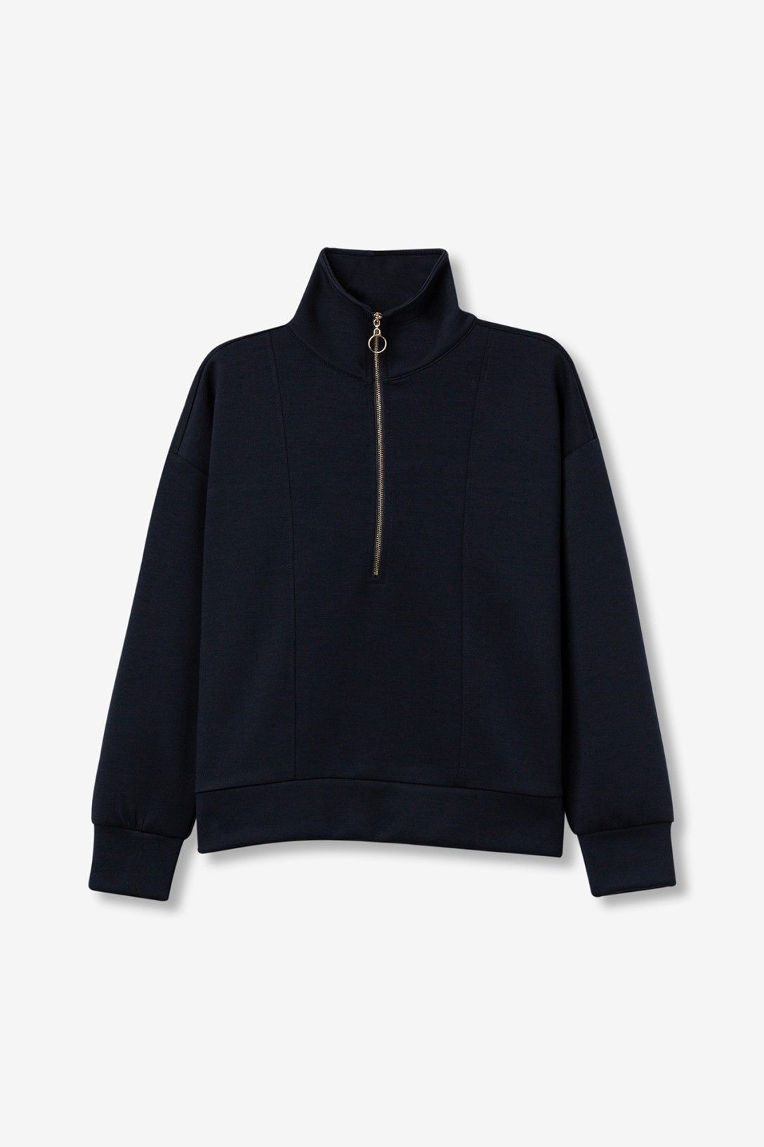 Trui met rits milano navy