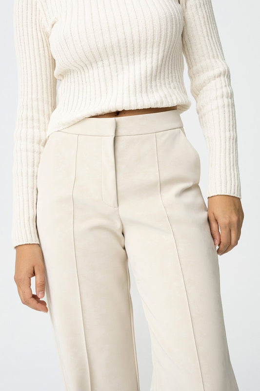 Faux Leather Broek met Hoge Taille