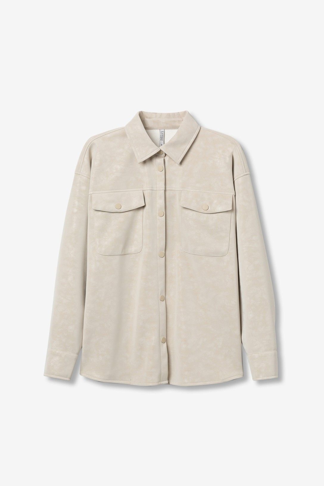 Relaxed Fit Shirt met leather look