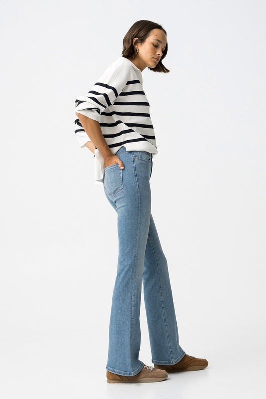 High wasted flared jeans ZOE light blue