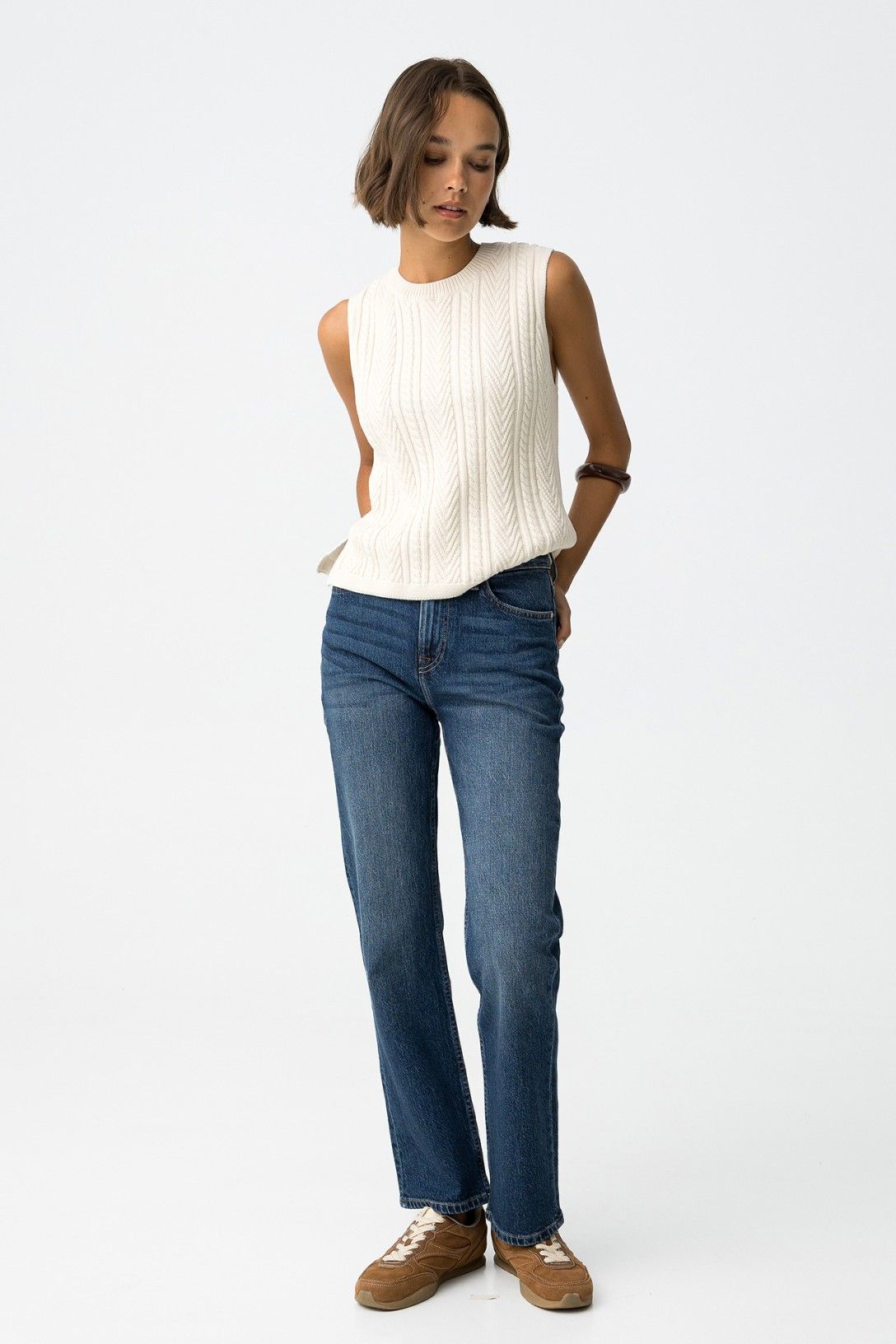 High wasted jeans AMY straight dark denim 69
