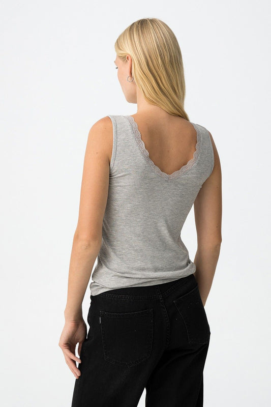 Basis top rib kant grijs