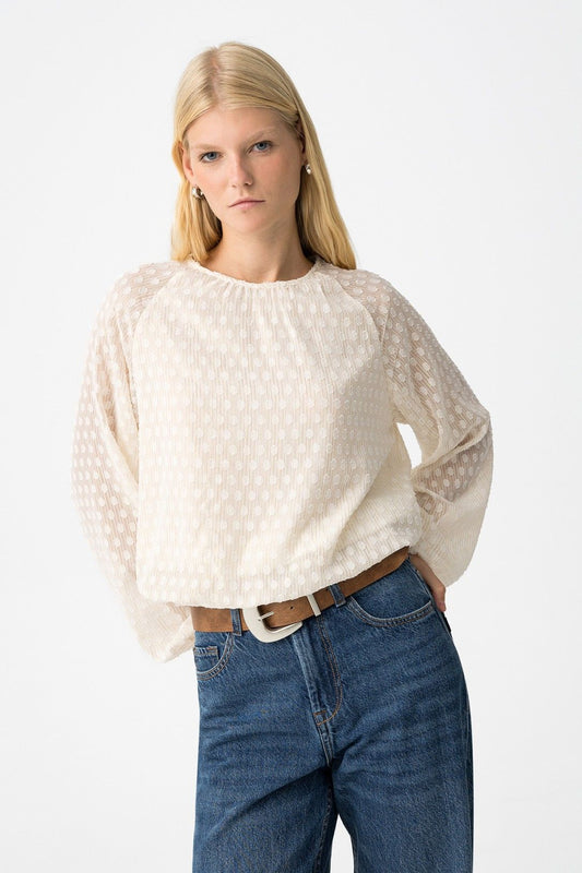 Blouse met stip patroon