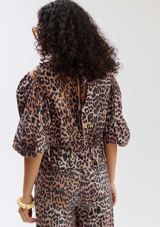 Jacey short sleeve top lexie leopard