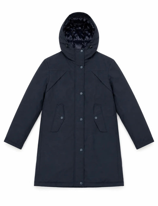 Zwarte parka winterjas met capuchon