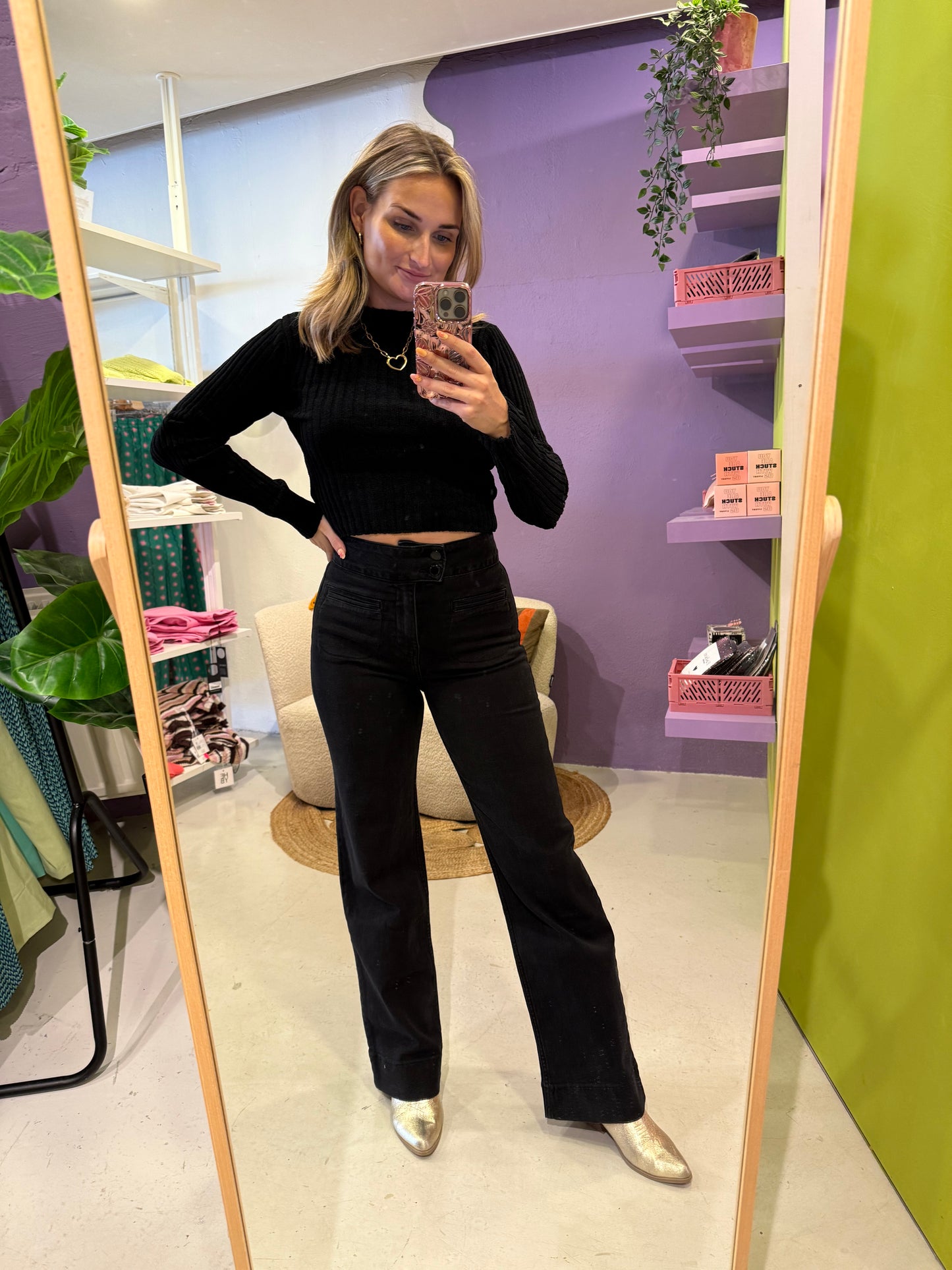 High wasted jeans Olivia black