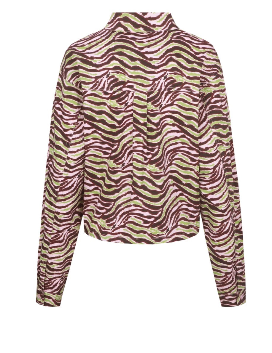 Sena blouse quartz/dark chocolate