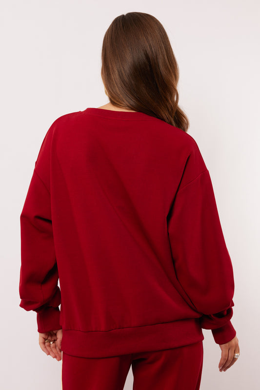 Senara sweater rhubarb