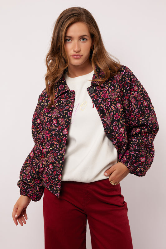 Maribel jacket black/dusty mauve