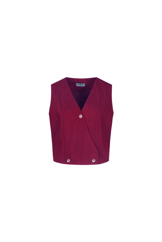 Neva gilet beaujolais red