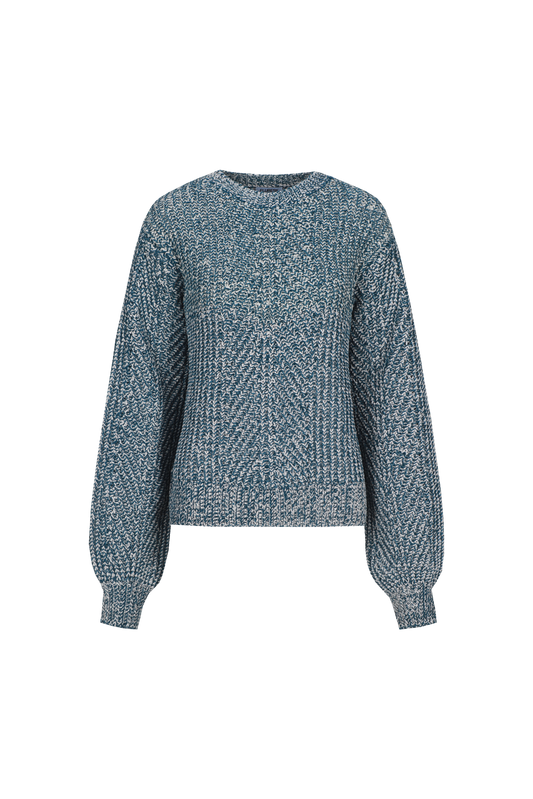 Fenni knit sweater azure green/wood ash