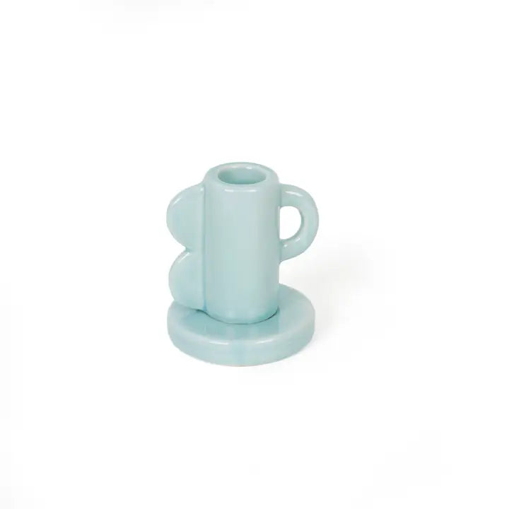 Vintage look kandelaar klein blauw