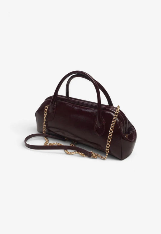Lak tas bordeaux rood
