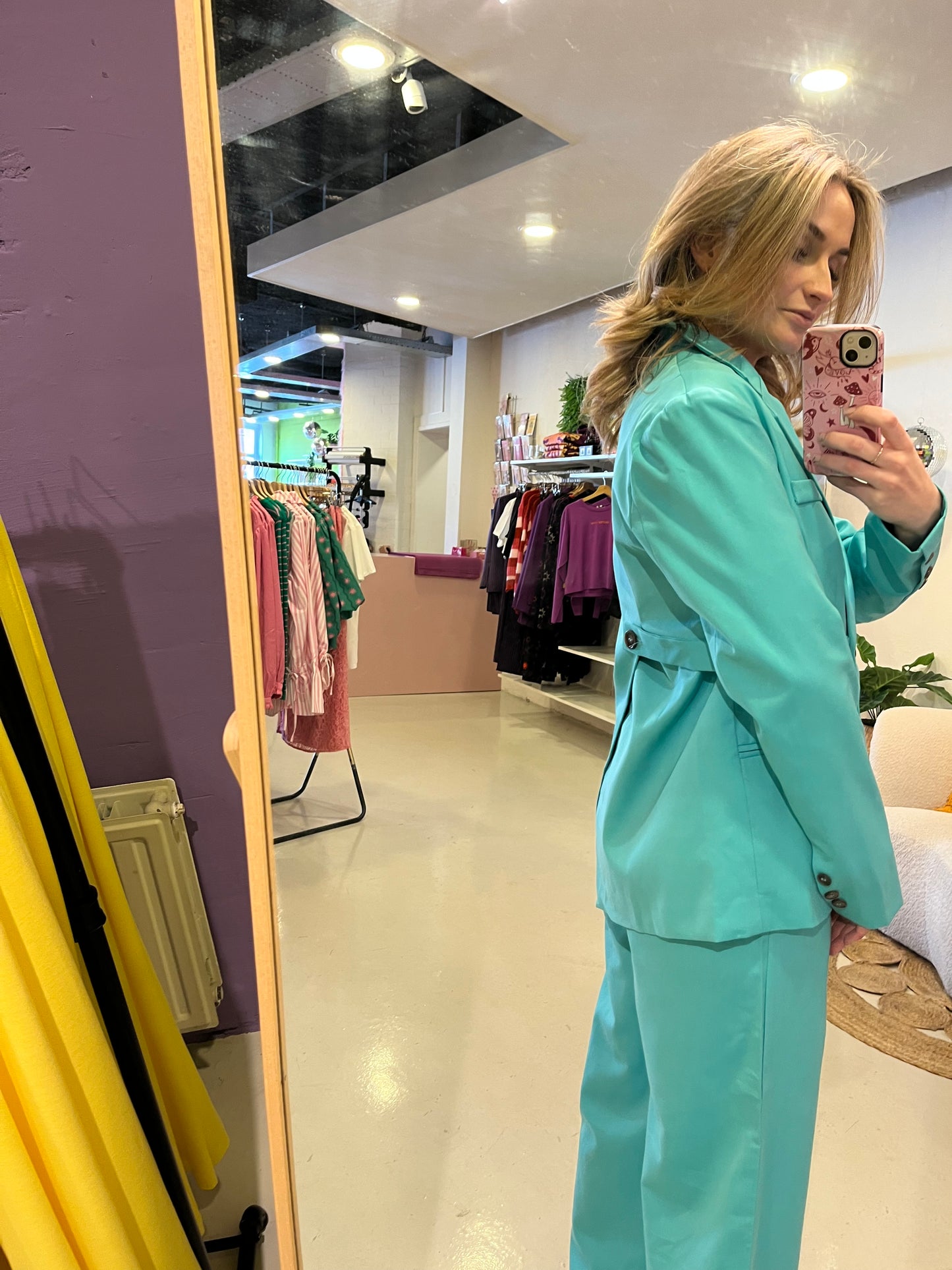 Merel blazer tropical aqua