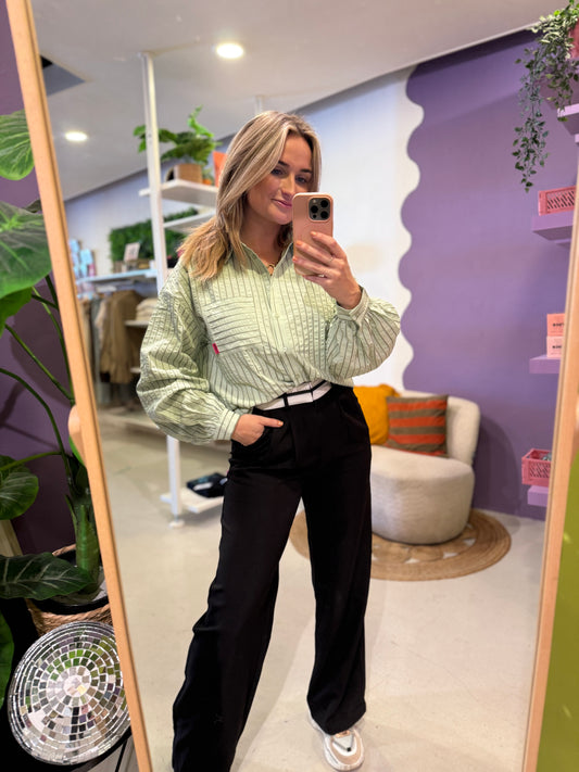 Denise blouse matcha green