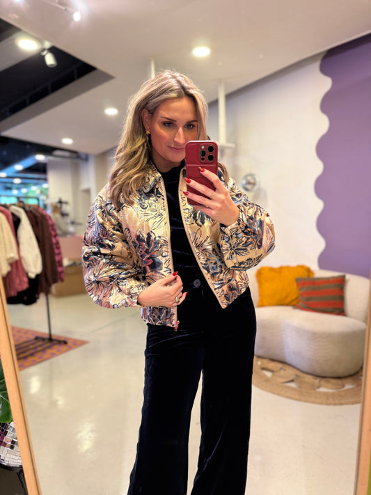 Shantel jacket gold print