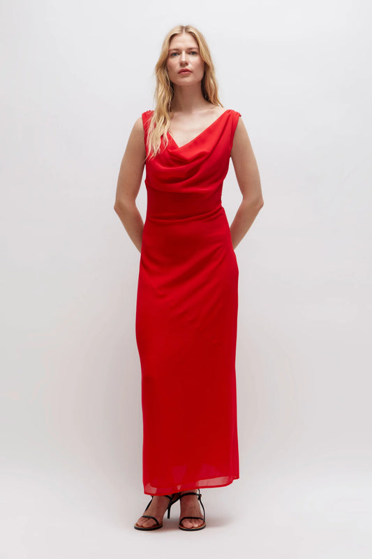 Lange feestelijke jurk rood