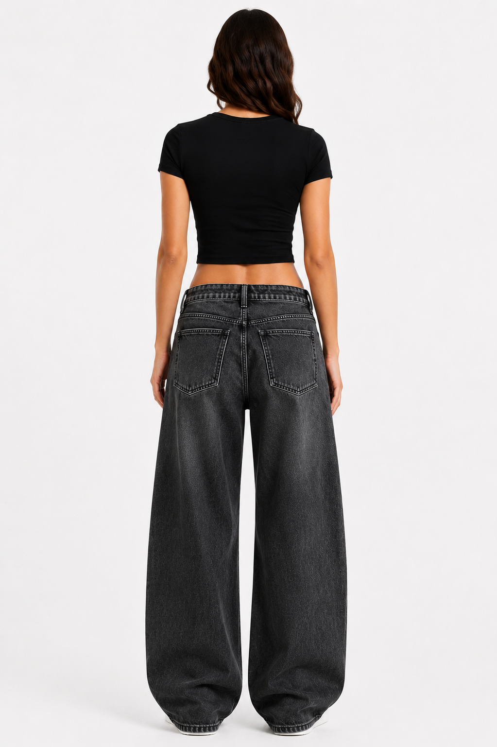 Barrel Jeans – low rise grey