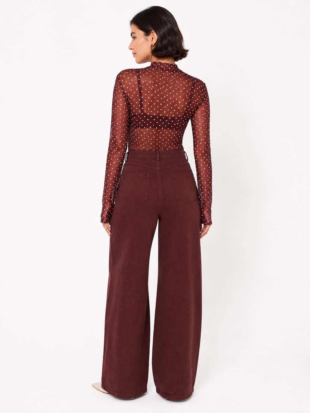 Bordeaux studs jeans