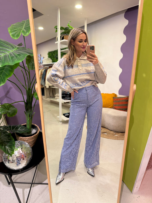 Holly pants lace icy blue