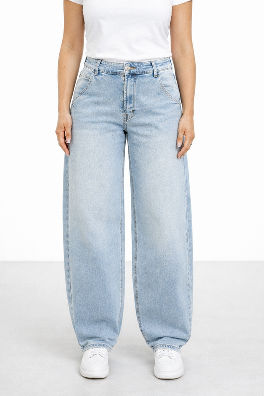 Barrel jeans super light blue