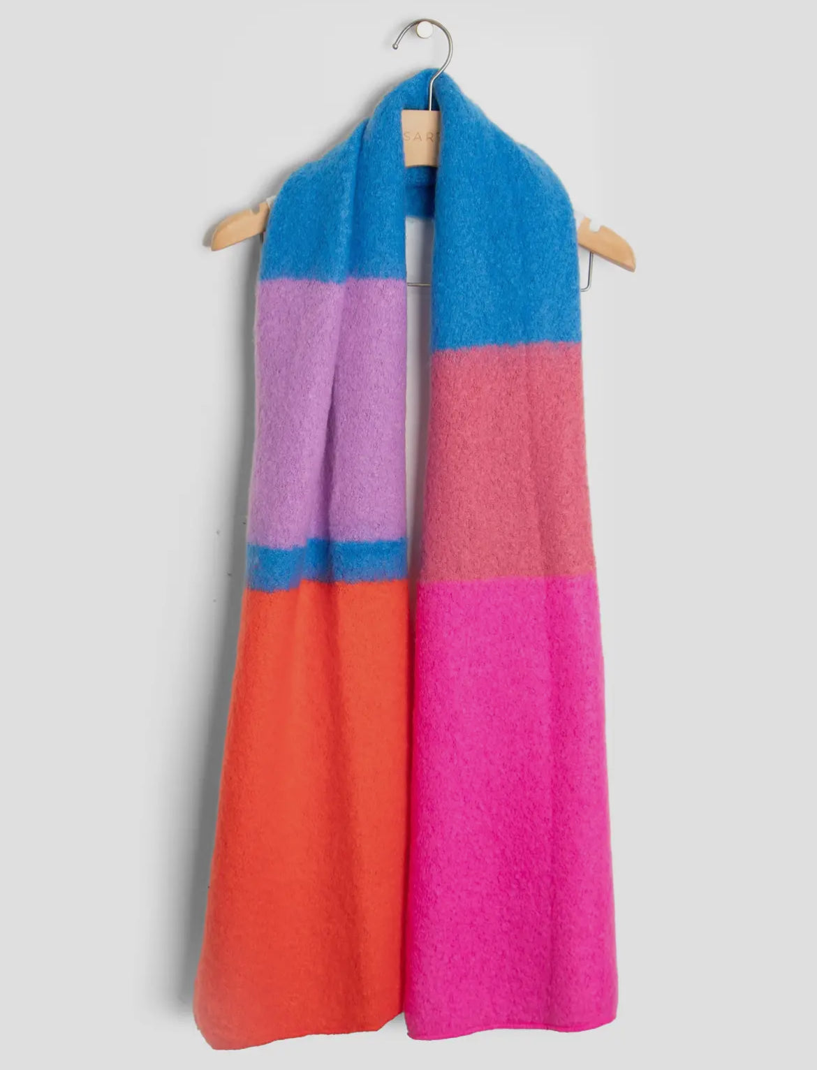 Multicolor sjaal blauw, oranje, roze