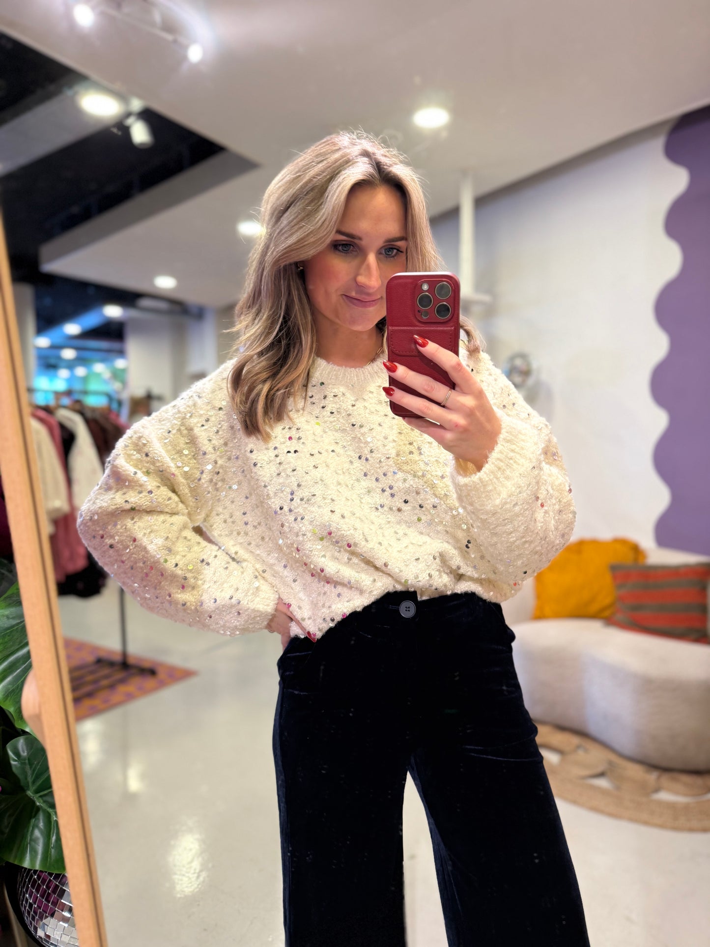 Nayra knit sweater off white