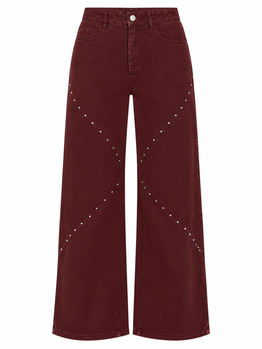 Bordeaux studs jeans