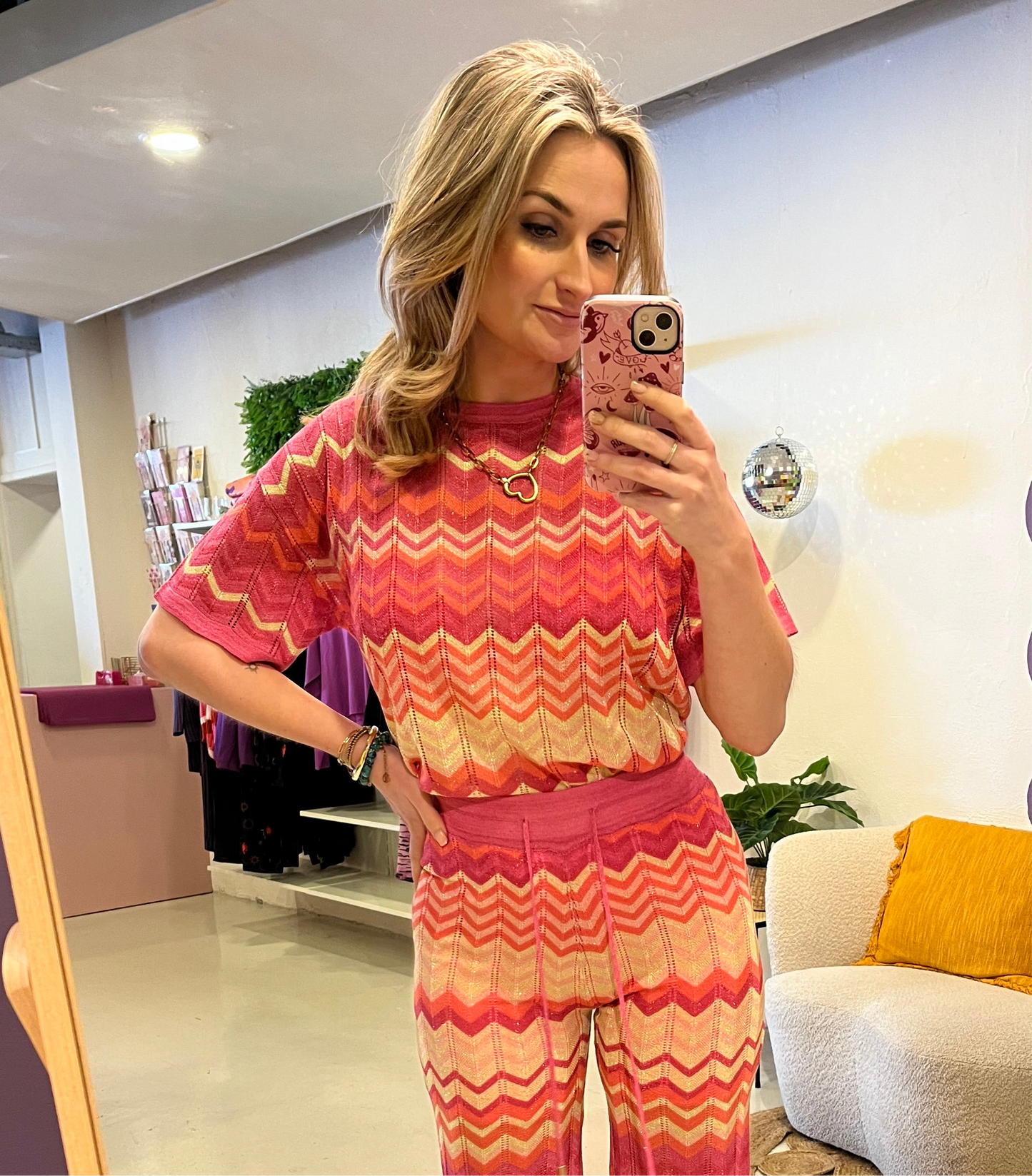 Capri t-shirt tropical pink