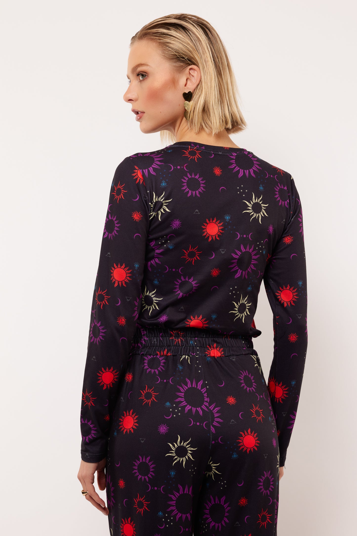 Eden top - black/warm purple