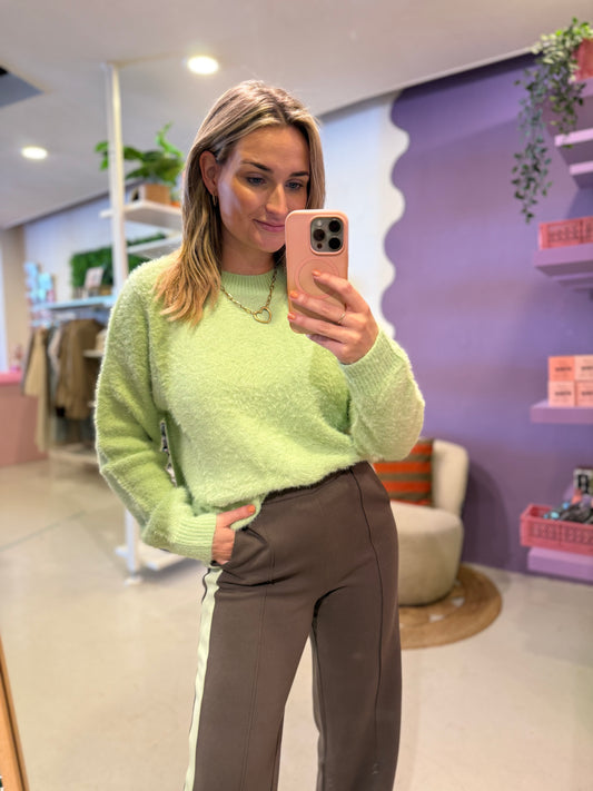 Islene knit sweater matcha green