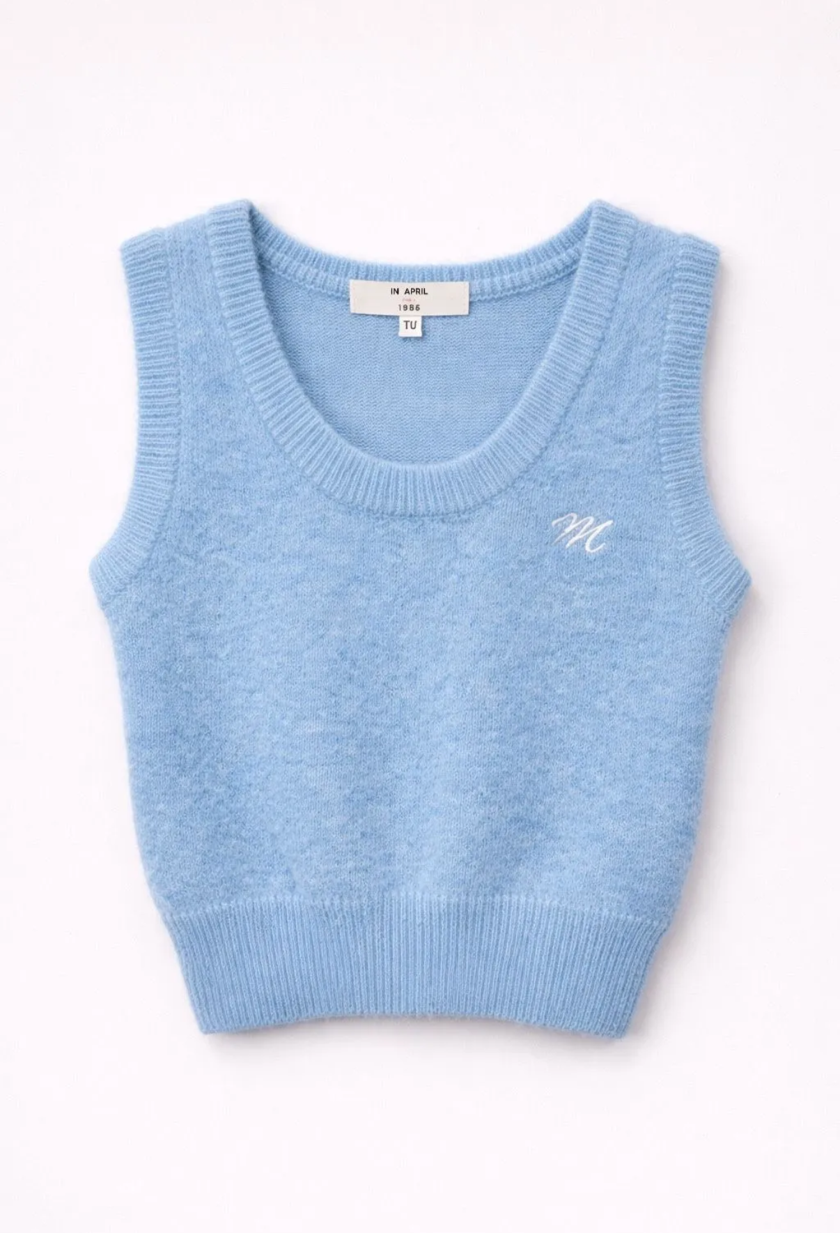 Blue knit top