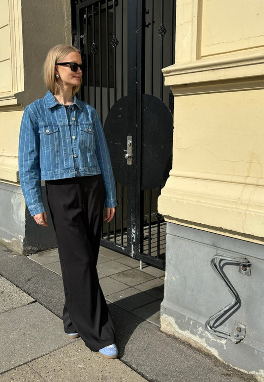 Denim stripes jacket