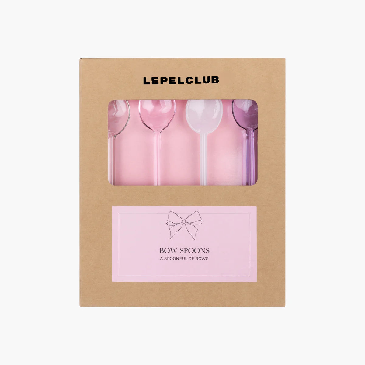Bow Glass coffee spoons set 4